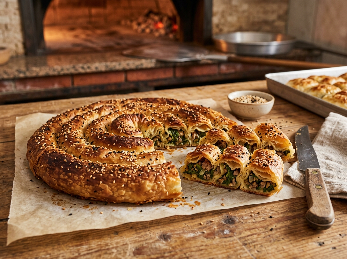 Ispanaklı & Peynirli Çarşaf Böreği